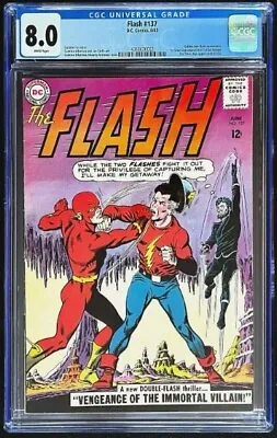 Buy Flash #137 Cgc 8.0 1963; White Pages; 1st Sa Appearance Vandal Savage • 344.43£