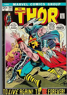Buy Thor #201 1972 Marvel -pluto & Hela App-origin Ego-prime- Conway/buscema...vf- • 15.01£