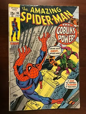 Buy Amazing Spider-Man #98 (Marvel 1971) Green Goblin Drug Issue No CC, Lee & Kane • 42.42£