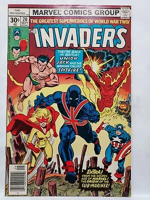 Buy The Invaders #20 F/VF.. 1st Full Union Jack II Appearance Marvel Comics 1977 • 14.23£