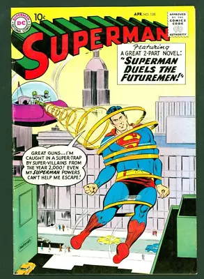 Buy SUPERMAN #128 FINE/VF (1958) 1st Red Kryptonite DC Comics • 120.05£