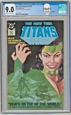 Buy George Perez Collection Copy CGC 9.0 New Teen Titans Vol. 2 #21 Pérez Cover Art • 80.42£
