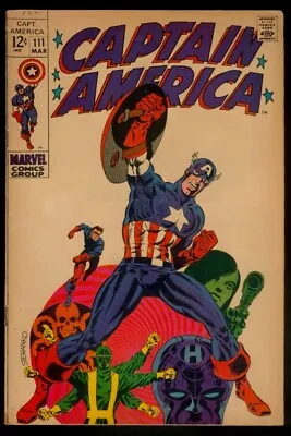 Buy Marvel Comics CAPTAIN AMERICA #111 Steranko Art VG+ 4.5 • 39.48£