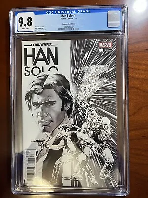 Buy Star Wars Han Solo #1 CGC 9.8 Cassaday Sketch 1:200 Ratio Variant Cover • 197.65£