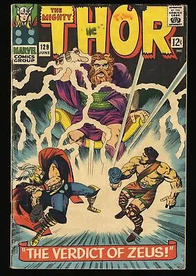 Buy Thor #129 VG- 3.5 1st Appearance Ares! Kirby/Colletta Cover!  Marvel 1966 • 26.38£