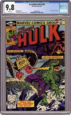 Buy Incredible Hulk #260 CGC 9.8 1981 4305984017 • 82.94£