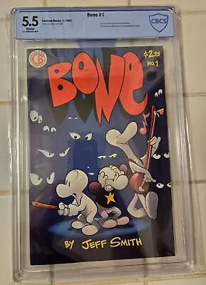 Buy Bone #1 CBCS 5.5 White Pages 1st Printing 1991 Rare Comic Book Beautiful Not Cgc • 711.49£