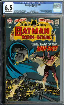 Buy Detective Comics #400 Cgc 6.5 Ow/wh Pages // 1st Appearance Of Man-bat 1970 • 415.53£
