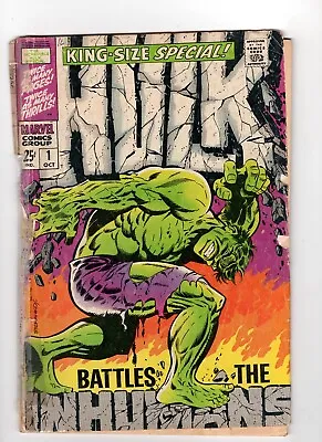 Buy Incredible Hulk Annual #1, Reader Copy, Story Complete, Jim Steranko Cover • 46.65£