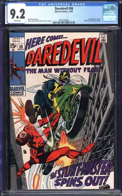 Buy Daredevil #58 Cgc 9.2 White Pages // 1st App Of Stunt-master Marvel Comics 1969 • 158.12£