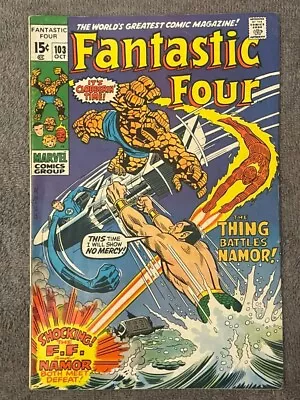 Buy Fantastic Four #103 (RAW 7.5 MARVEL 1970) Stan Lee & Romita. Thing Vs Namor • 79.43£
