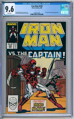 Buy Iron Man 228 CGC Graded 9.6 NM+ Marvel Comics 1988 • 48.11£
