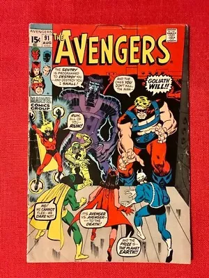 Buy AVENGERS #91 (1971)  SCARLET WITCH, VISION & MORE!  - The KREE SKRULL WAR Part 3 • 19.77£