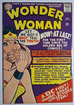 Buy Wonder Woman #159 Secret Origin Of Wonder Woman /Ross Andru Cover DC Comics 1966 • 79.62£