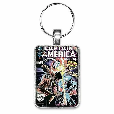 Buy Captain America Annual #8 Cover Key Ring / Necklace Wolverine Comic Book Jewelry • 10.35£