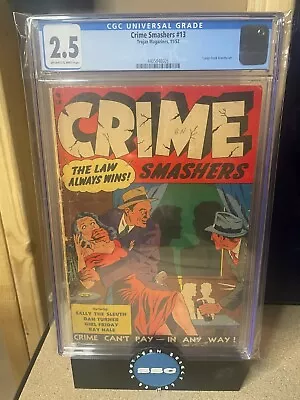 Buy Crime Smashers  #13, Trojan Magazines, 11/52, CGC 2.5 • 127.92£