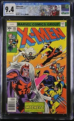 Buy X-Men 104 CGC 9.4 1st Starjammers Xmen #1 Homage Cover Magneto Custom Label 1977 • 217.41£