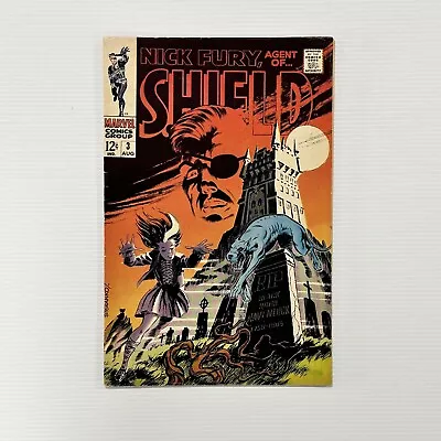 Buy Marvel Nick Fury Agent Of S.H.I.E.L.D #3 1968 FN Cent Copy • 34£