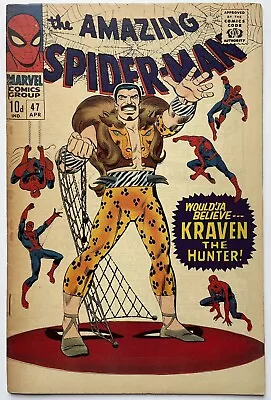 Buy Amazing Spider-Man #47 (1967) Kraven The Hunter Appearance UK Price Variant • 125£