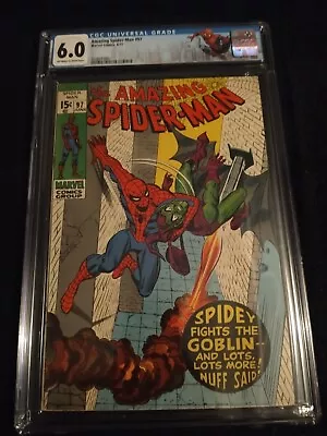 Buy 🕸Amazing Spider-Man #97 CGC 6.0 Drug Story Not Approved Comic Code Custom Label • 127.86£