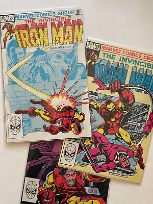 Buy IRON MAN Lot Of 3 Vintage Comics #166, 168, 169 Machine Man • 7.99£