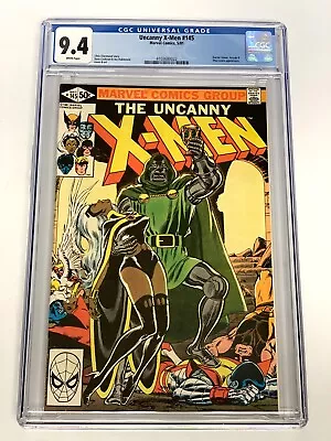 Buy Uncanny X-Men #145 CGC 9.4 WP Bronze Age 1981! Dr. Doom Cover 🔑 MCU! • 86.73£