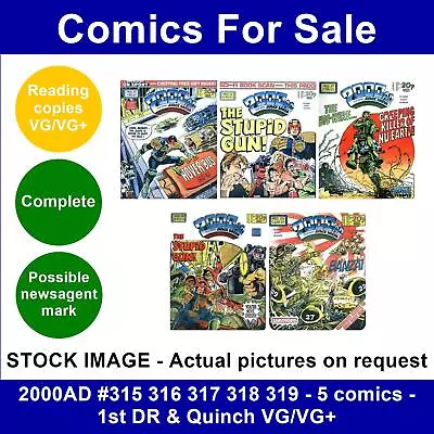 Buy 2000AD #315 316 317 318 319 - 5 Comics - 1st DR & Quinch VG/VG+ • 9.99£