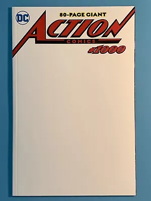 Buy Action Comics #1000 Blank Variant 80 Page DC Comics • 15.79£