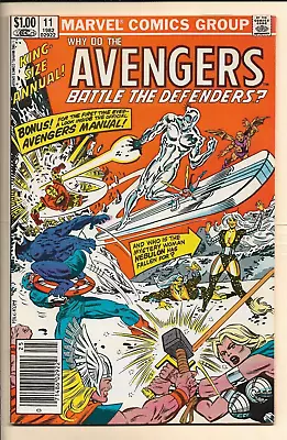 Buy Avengers Annual #11 VF (1982) Vs. Defenders! Silver Surfer, Thor. Newsstand Copy • 4.40£