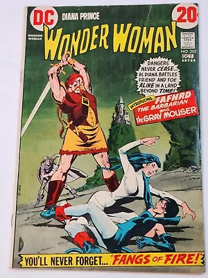 Buy Wonder Woman 202 DC Comics 1st App Fafhrd & The Grey Mouser Bronze Age 1972 • 21.32£