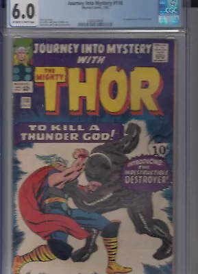 Buy Journey Into Mystery Thor 118 CGC - 1965 - 1st Destroyer - 6.0 • 149.99£