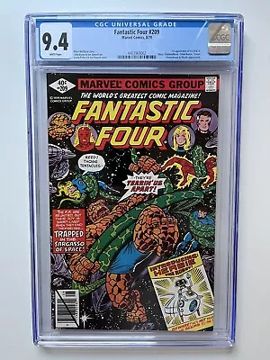 Buy Fantastic Four #209 1st H.E.R.B.I.E. John Byrne White Page 1979 CGC 9.4 MOVIE NM • 99.91£