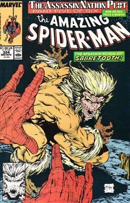 Buy AMAZING SPIDER-MAN #324 (Spider-Man) NM | Todd McFarlane SABRETOOTH Cover • 9.49£