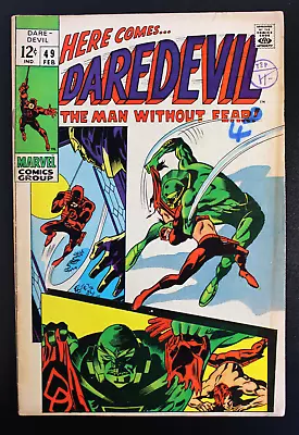 Buy DAREDEVIL #49 Marvel 1969 Stan Lee - Gene Colan 1st App Starr Saxon - G+ • 23£