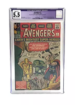 Buy Avengers #1 CGC 5.5 RESTORED! (Slight C-1) KEY 1st Team App/Origin The AVENGERS • 2,345£