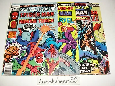 Buy Marvel Team Up 4 Comic Lot 1977 #61 62 64 77 Spiderman Ms Marvel Human Torch HTF • 19.76£