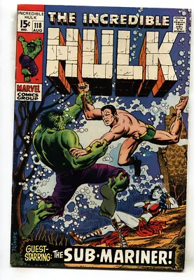 Buy Incredible Hulk #118--1969--Marvel--Sub-Mariner Battle--comic Book • 56.53£