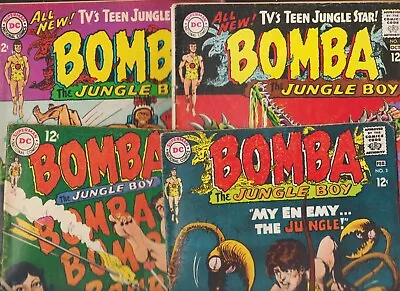 Buy BOMBA #'s 1 2 3 4 LOT OF 4 JUNGLE DC 1967 CARMINE INFANTINO OTTO BINDER • 24.01£