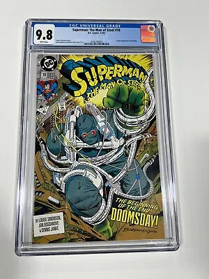 Buy Superman: The Man Of Steel #18 CGC 9.8 (1992) 1st Appearance Doomsday DC Comics • 79.15£