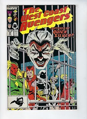 Buy West Coast Avengers # 34 Marvel Comic Quicksilver App July 1988 VF+ • 5.95£