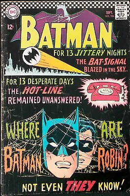 Buy Batman #184 Vol 1 (1966) *DC Checkerboard* * G/VG • 15.81£