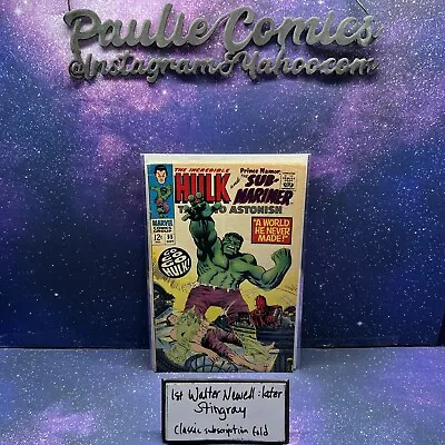 Buy Tales To Astonish #95 1st Walter Newell-Stingray Hulk Namor Marvel Comics Thomas • 47.67£