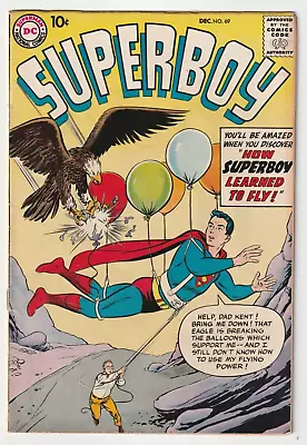 Buy Superboy #69 (DC Comics 1958) FN Superboy Learns To Fly Curt Swan Cover • 52.71£