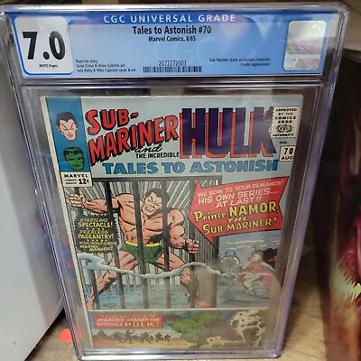 Buy CGC 7.0 Tales To Astonish Sub-Mariner And The Incredible Hulk #70.  LeaderApp. • 87.07£