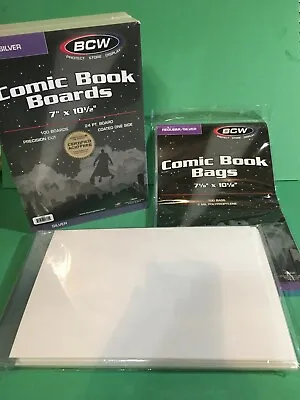 Buy 19 PREMADE Regular Silver Age Comic Book Bags And Boards BCW • 6.64£