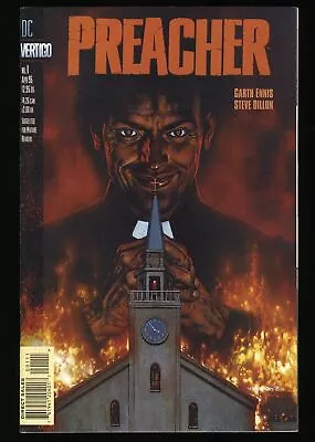 Buy Preacher (1995) #1 VF/NM 9.0 Garth Ennis Story! 1st Appearance Jesse Custer! • 54.81£