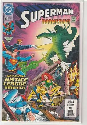 Buy Superman #74 Doomsday Justice League Of America Dan Jurgens 9.6 • 12.29£