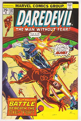 Buy Daredevil #132 Very Fine Plus 8.5 Second Appearance Of Bullseye 1976 • 43.54£