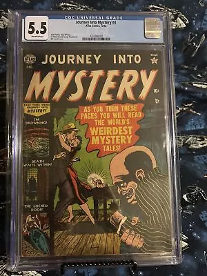 Buy Journey Into Mystery #4 (1952) Atlas Bill Everett Cover! CGC 5.5 • 798.63£