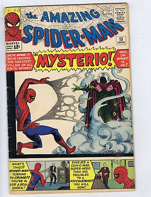 Buy Amazing Spider-Man #13 Marvel 1964  1st App And Origin Of Mysterio ! • 789.92£